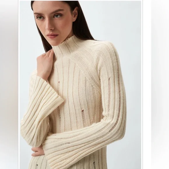 🎁Zara Ribbed Knit Cotton Sweater - New🎁 - Picture 3 of 15
